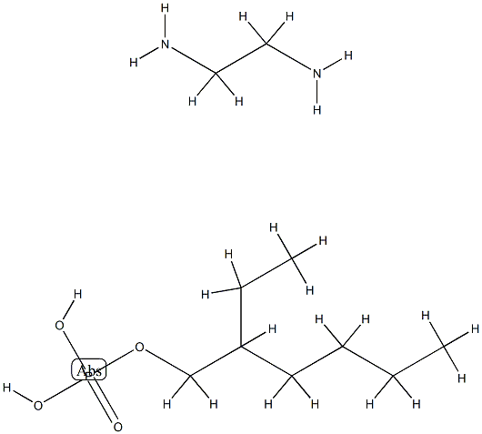 2-ethylhexyl dihydrogen phosphate, compound with ethylenediamine (1:1) Structure