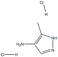5-메틸-1H-피라졸-4-아민이염산염(SALTDATA:2HCl) 구조식 이미지