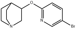 3-[(5-브로모피리딘-2-일)옥시]퀴누클리딘 구조식 이미지
