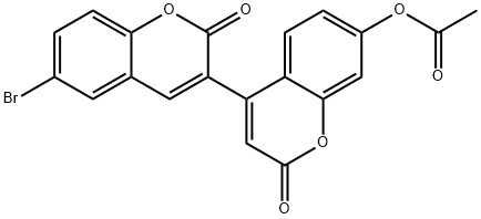 6-bromo-2,2'-dioxo-2H,2'H-3,4'-bichromen-7'-yl acetate 구조식 이미지