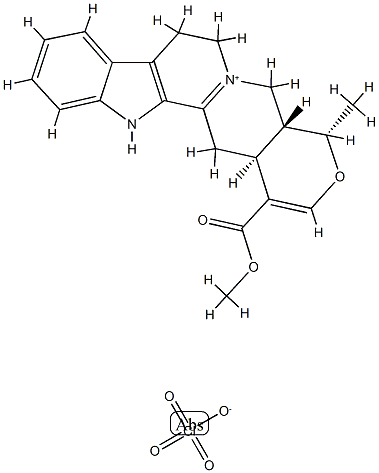 (19알파)-3,4,16,17-테트라데히드로-16-(메톡시카르보닐)-19-메틸옥사요힘바늄과염소산염 구조식 이미지