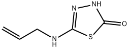 1,3,4-티오디아졸리드-2-온,5-(알릴리미노)-(3CI) 구조식 이미지