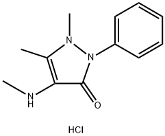MetaMizole IMpurity C (4-MethylaMinoantipyrine) HCl Structure