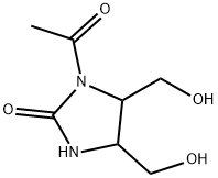 2-이미다졸리디논1-아세틸-,4,5-비스(히드록시메틸)-(7CI) 구조식 이미지