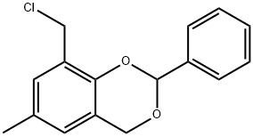 1,3-Benzodioxan,8-(chloromethyl)-6-methyl-2-phenyl-(4CI) 구조식 이미지