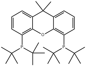 9,9-DIMETHYL-4,5-BIS(DI-T-BUTYLPHOSPHINO)XANTHENE, MIN. 97% T-BU-XANTPHOS 구조식 이미지