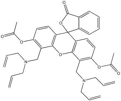 디(메틸렌디알릴아민)플루오레세인디아세테이트 구조식 이미지