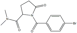 (±)-1-(4-bromobenzoyl)-N,N-dimethyl-5-oxopyrrolidine-2-carboxamide Structure