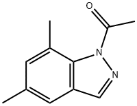 Isoindazole,  1-acetyl-5,7-dimethyl-  (3CI) Structure