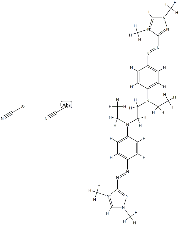 3,3'(or5,5')-[ethylenebis[(ethylimino)-p-phenyleneazo]]bis[1,4-dimethyl-1H-1,2,4-triazolium] dithiocyanate  Structure