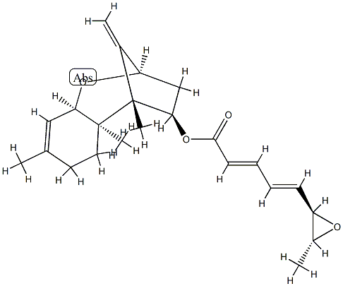 Trichotheca-9,12(13)-dien-4β-ol 5-[(2R,3R)-3-methyloxiran-2-yl]-2,4-Pentadienoate Structure