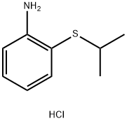 BenzenaMine, 2-[(1-Methylethyl)thio]-, hydrochloride (1:1) 구조식 이미지