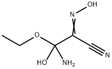 Pyruvonitrile,  -bta--amino--bta--ethoxy--bta--hydroxy-,  oxime  (2CI) Structure