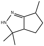 사이클로펜타피라졸,2,3,31,4,5,6-헥사하이드로-3,3,6-트리메틸-(1CI) 구조식 이미지