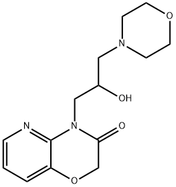 10-(2-hydroxy-3-morpholin-4-yl-propyl)-7-oxa-2,10-diazabicyclo[4.4.0]d eca-2,4,11-trien-9-one Structure