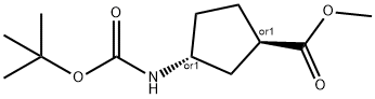 862700-37-6 Cyclopentanecarboxylic acid, 3-[[(1,1-diMethylethoxy)carbonyl]aMino]-, Methyl ester, (1R,3R)-rel-