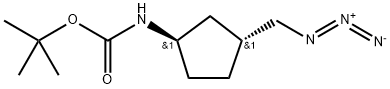 CarbaMic acid, [(1R,3R)-3-(azidoMethyl)cyclopentyl]-, 1,1-diMethylethyl ester, rel- (9CI) Structure