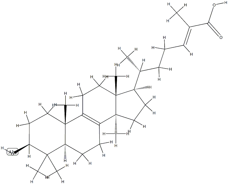 (24E)-3β-Hydroxy-5α-lanosta-8,24-dien-26-oic acid Structure