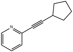 2-(Cyclopentylethynyl)pyridine, 95% 구조식 이미지