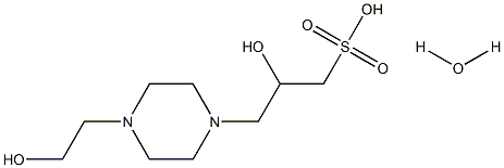 N-(2-Hydroxyethyl)piperazine-N-2-hydroxypropanesulfonic acid Hydrate (HEPPSO) Structure