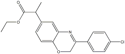 ethyl 2-[8-(4-chlorophenyl)-10-oxa-7-azabicyclo[4.4.0]deca-2,4,7,11-te traen-4-yl]propanoate Structure