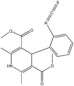 2,6-dimethyl-3,5-dicarbomethoxy-4-(2-isothiocyano)phenyl-1,4-dihydropyridine Structure