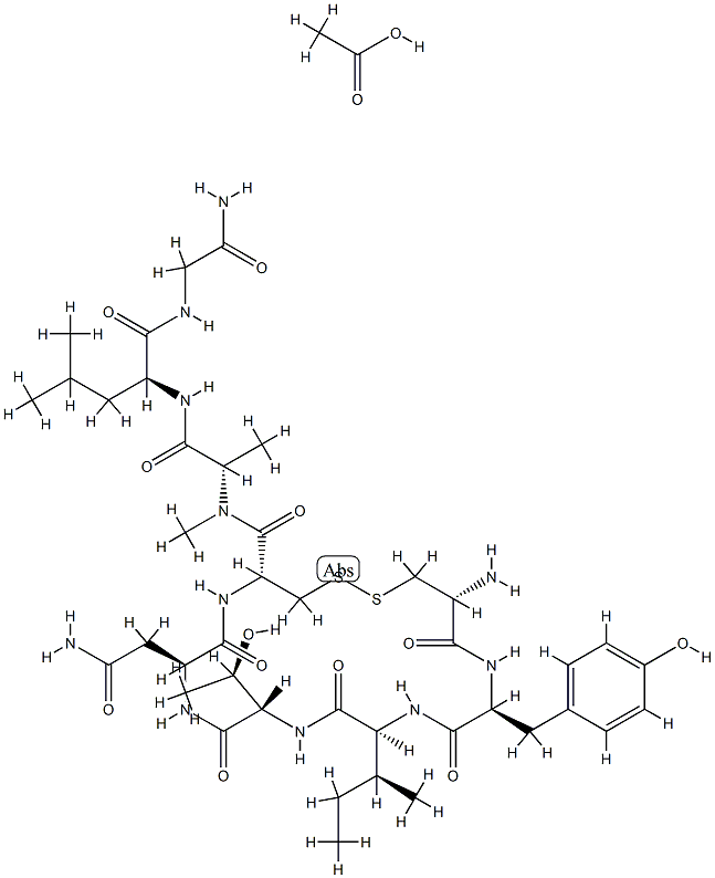 oxytocin, Thr(4)-N-MeAla(7)- Structure