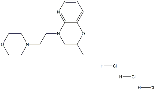 8-ethyl-10-(2-morpholin-4-ylethyl)-7-oxa-2,10-diazabicyclo[4.4.0]deca- 2,4,11-triene trihydrochloride 구조식 이미지