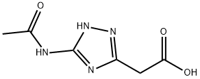 [5-(acetylamino)-4H-1,2,4-triazol-3-yl]acetic acid(SALTDATA: FREE) 구조식 이미지
