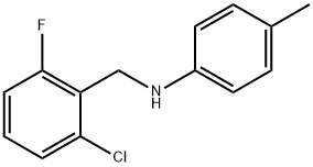 N-[(2-chloro-6-fluorophenyl)methyl]-4-methylaniline 구조식 이미지