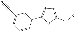 3-[5-(chloromethyl)-1,3,4-oxadiazol-2-yl]benzonitrile Structure