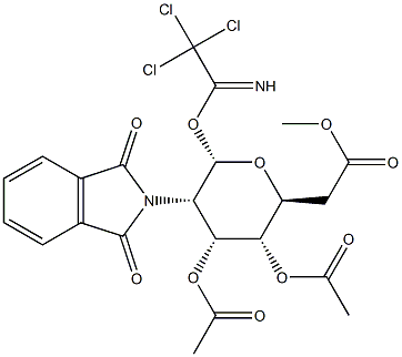 3,4,6-Tri-O-acetyl-2-deoxy-2-phthaliMido-beta-D-glucopyranosyl 2,2,2-TrichloroacetiMidate Structure