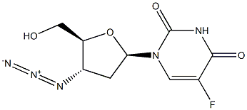 3'-Azido-2',3'-dideoxy-5-fluorouridine Structure