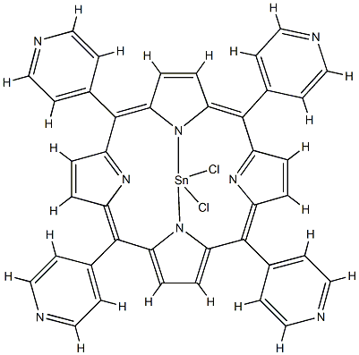 Sn(IV) meso-Tetra (4-Pyridyl) Porphine Dichloride 구조식 이미지