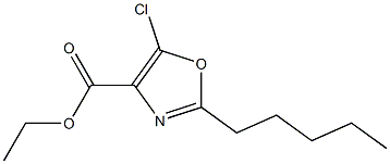 4-Oxazolecarboxylicacid,5-chloro-2-pentyl-,ethylester(5CI) Structure