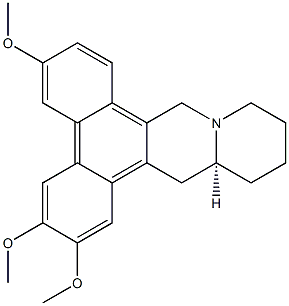 [14aS,(+)]-11,12,13,14,14aα,15-Hexahydro-2,3,6-trimethoxy-9H-phenanthro[9,10-b]quinolizine 구조식 이미지