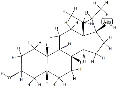 (3α,5β,17α)-13-Ethyl-18,19-dinorpregnane-3,17-diol Structure