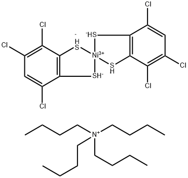 Tetrabutylammonium bis(3,4,6-trichloro-1,2-benzene-dithiolato)nickelate 구조식 이미지