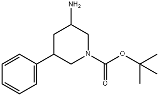 Tert-Butyl 3-Amino-5-Phenylpiperidine-1-Carboxylate(WX604622) 구조식 이미지