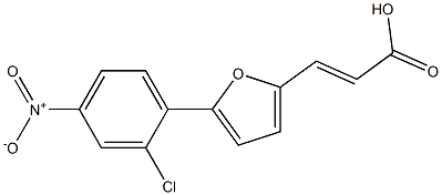 (E)-3-(5-(2-chloro-4-nitrophenyl)furan-2-yl)acrylic acid Structure