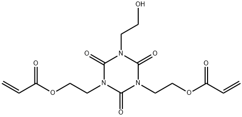 Bis(acryloxyethyl) isocyanurate 2-propenoic acid, [dihydro-5-(2-hydroxyethyl)2,4,6-trioxo-1-triazine-1,3(2h,4h)-diyl]di-2,1-ethanediyl ester Structure