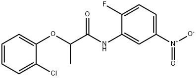 2-(2-chlorophenoxy)-N-(2-fluoro-5-nitrophenyl)propanamide 구조식 이미지
