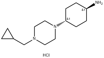 CyclohexanaMine, 4-[4-(cyclopropylMethyl)-1-piperazinyl]-, (Hydrochloride) , trans- Structure