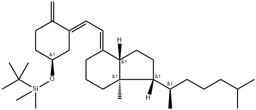 Silane, (1,1-diMethylethyl)diMethyl[[(3β,5E,7E)-9,10-secocholesta-5,7,10(19)-trien-3-yl]oxy]- Structure