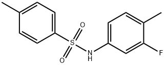 N-(3-fluoro-4-methylphenyl)-4-methyl-benzenesulfonamide（WS203348） 구조식 이미지