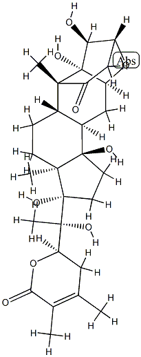 (17S,22R)-3α,6α-Epoxy-4β,5,14,17,20,22-hexahydroxy-1-oxo-5β-ergost-24-en-26-oic acid 26,22-lactone Structure