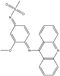 (NZ)-N-(4-acridin-9-ylimino-3-methoxy-1-cyclohexa-2,5-dienylidene)meth anesulfonamide 구조식 이미지