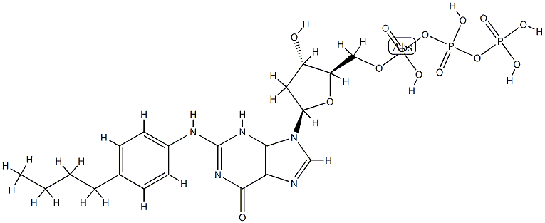 N(2)-(4-n-butylphenyl)-2'-deoxyguanosine 5'-triphosphate Structure