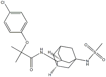 2-(4-Chlorophenoxy)-2-methyl-N-[5-[(methylsulfonyl)amino]tricyclo[3.3.1.13,7]dec-2-yl]-propanamide Structure