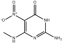 2-Amino-6-(methylamino)-5-nitropyrimidin-4(3H)-one 구조식 이미지